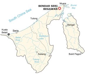 Brunei Map and Satellite Image
