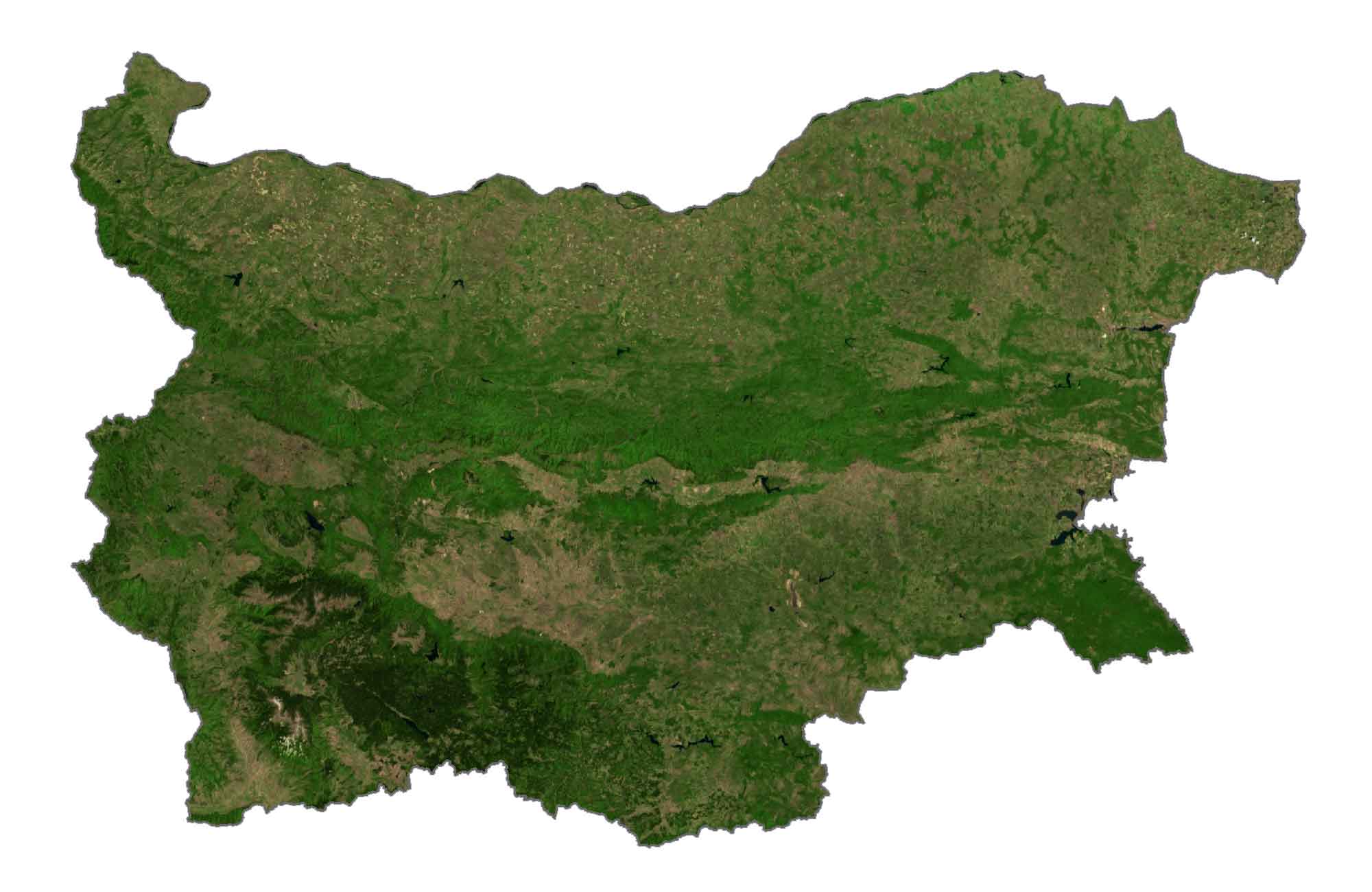 Bulgaria Satellite Map
