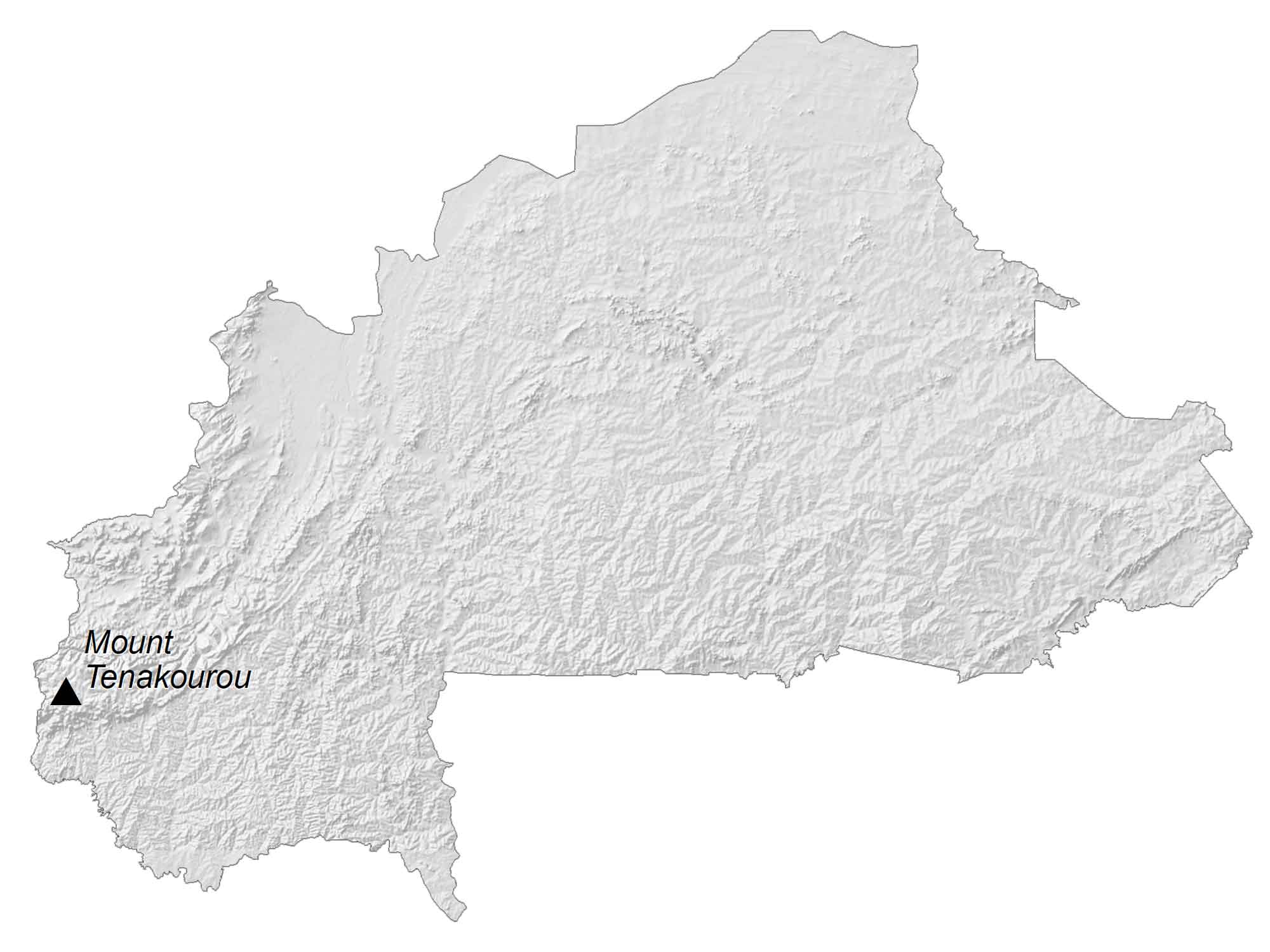 Burkina Faso Elevation Map