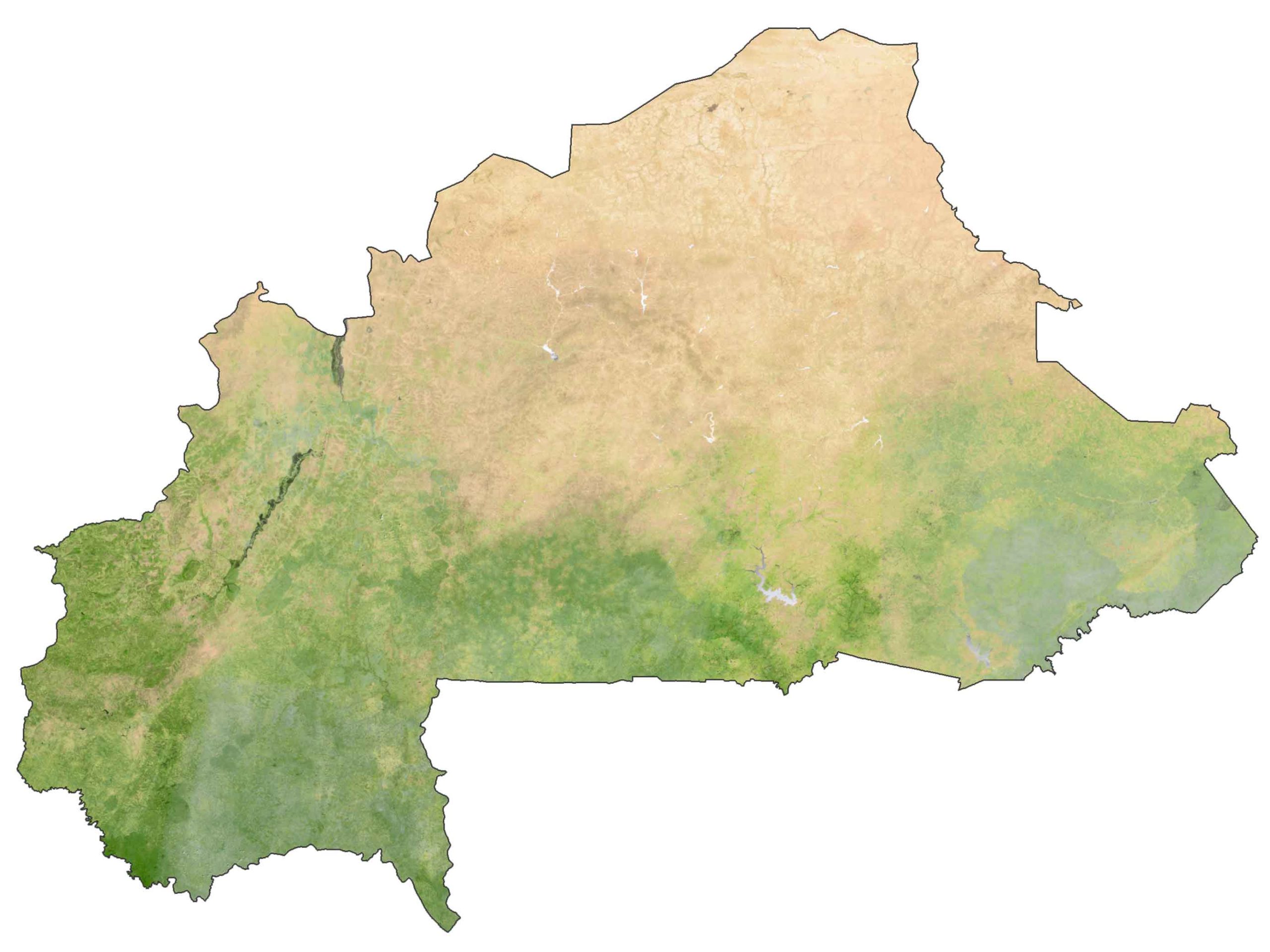 Burkina Faso Satellite Map