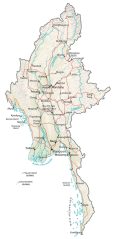 Burma Physical Map