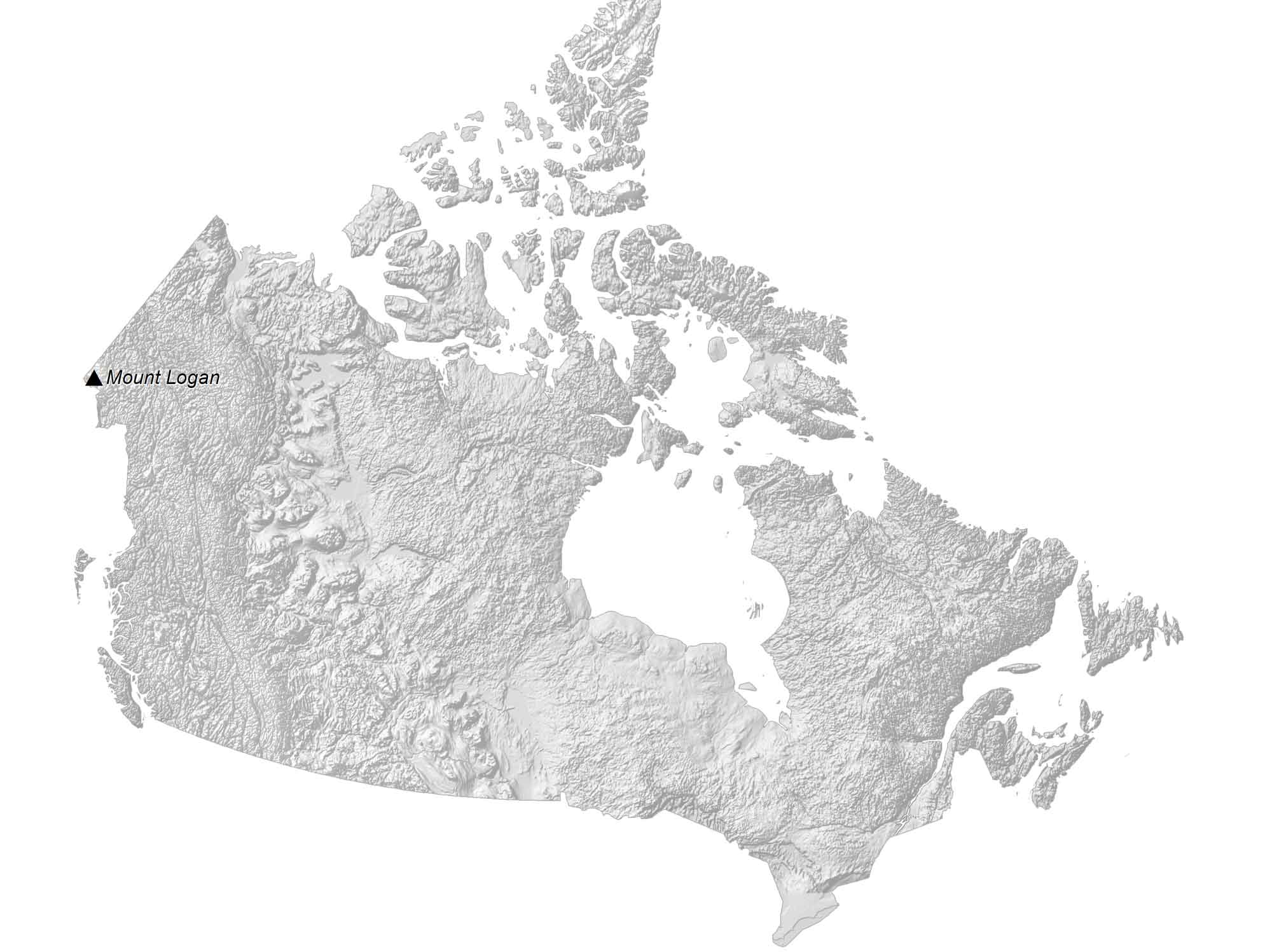 Canada Elevation Map
