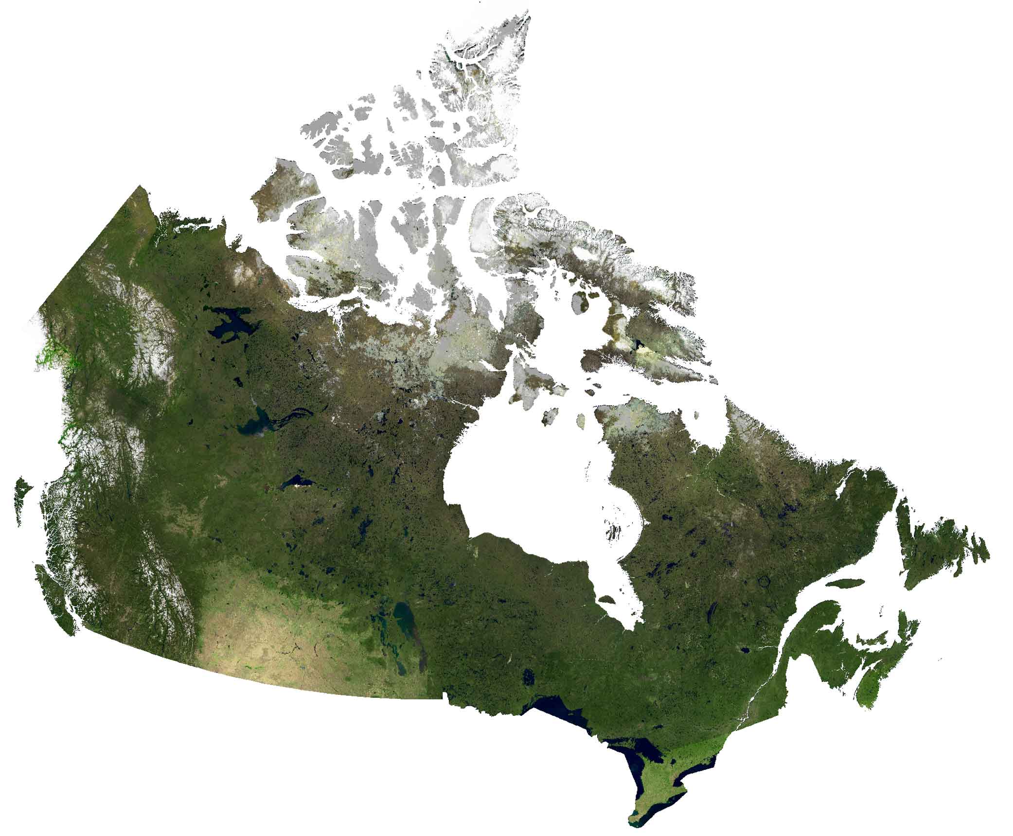 Canada Satellite Map