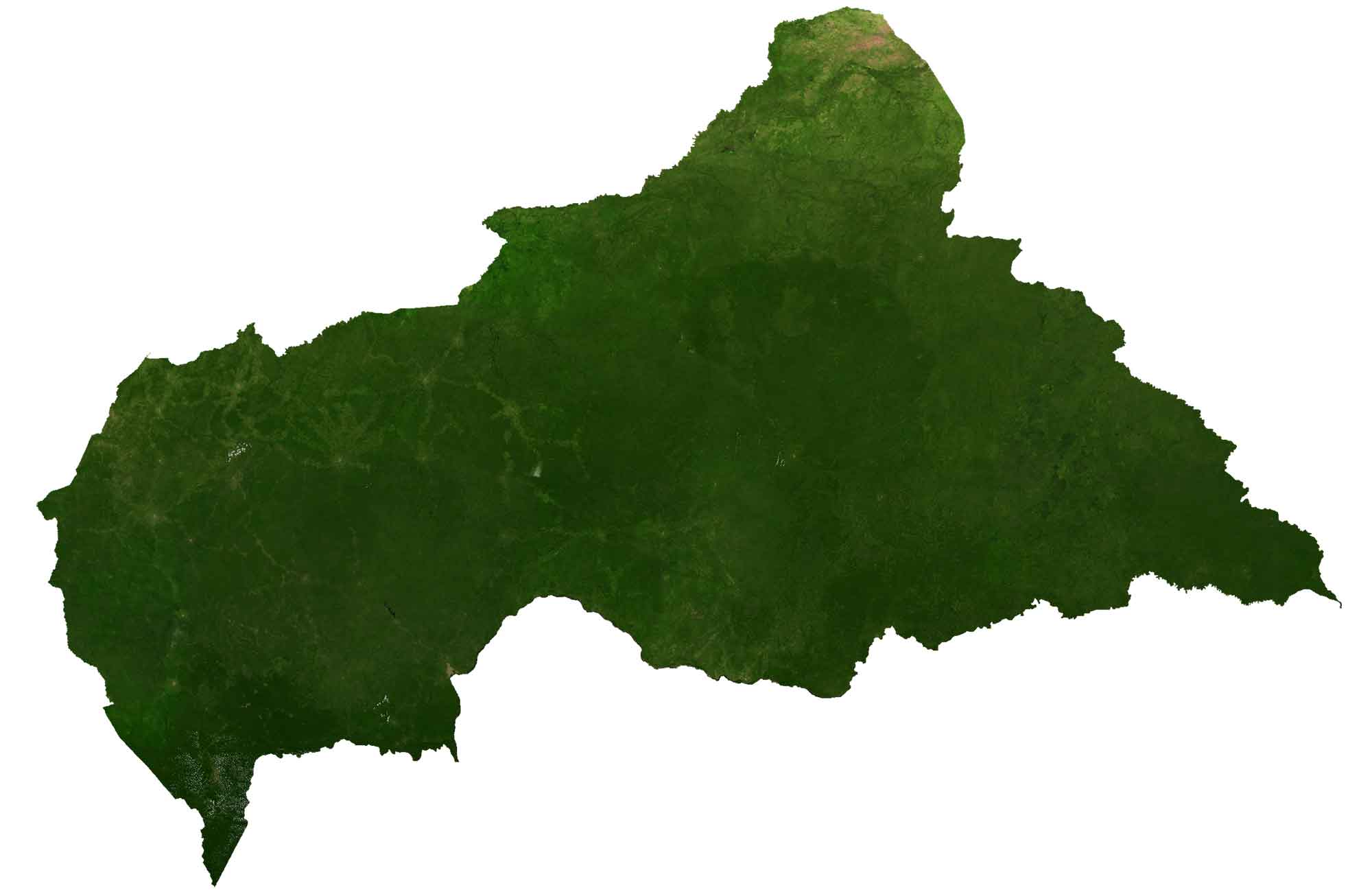 Central Africa Republic Satellite Map