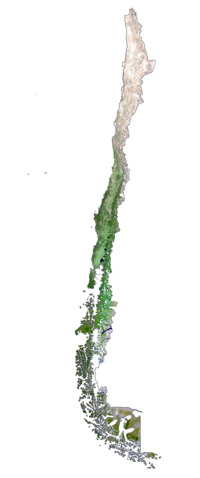 Chile Satellite Map