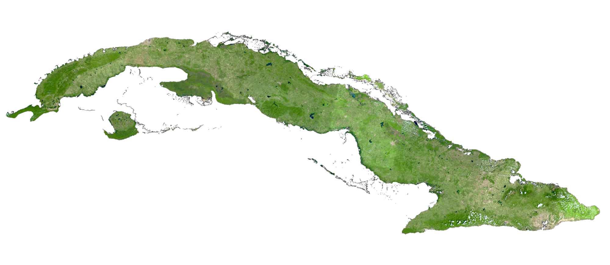 Cuba Satellite Map