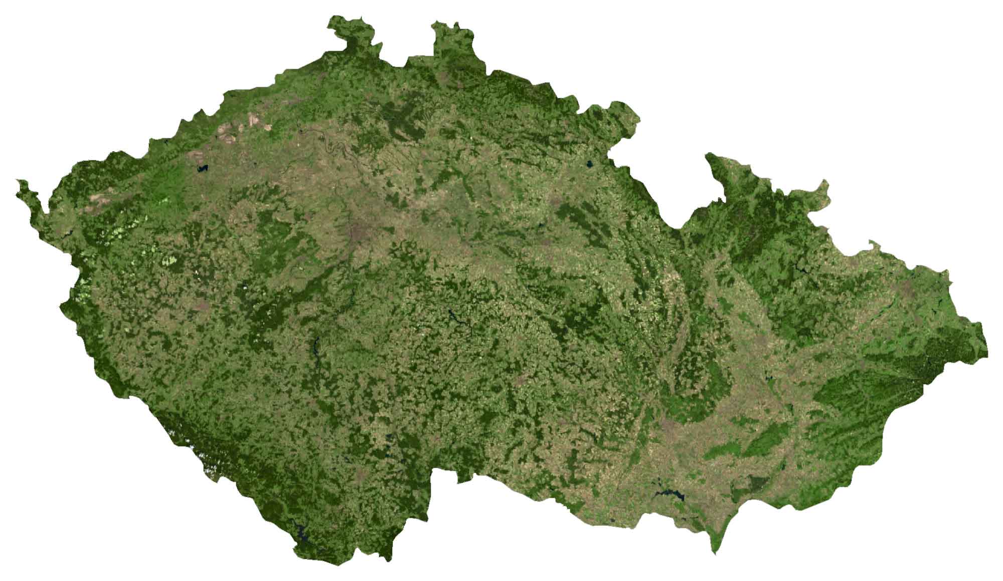 Czech Republic Satellite Map