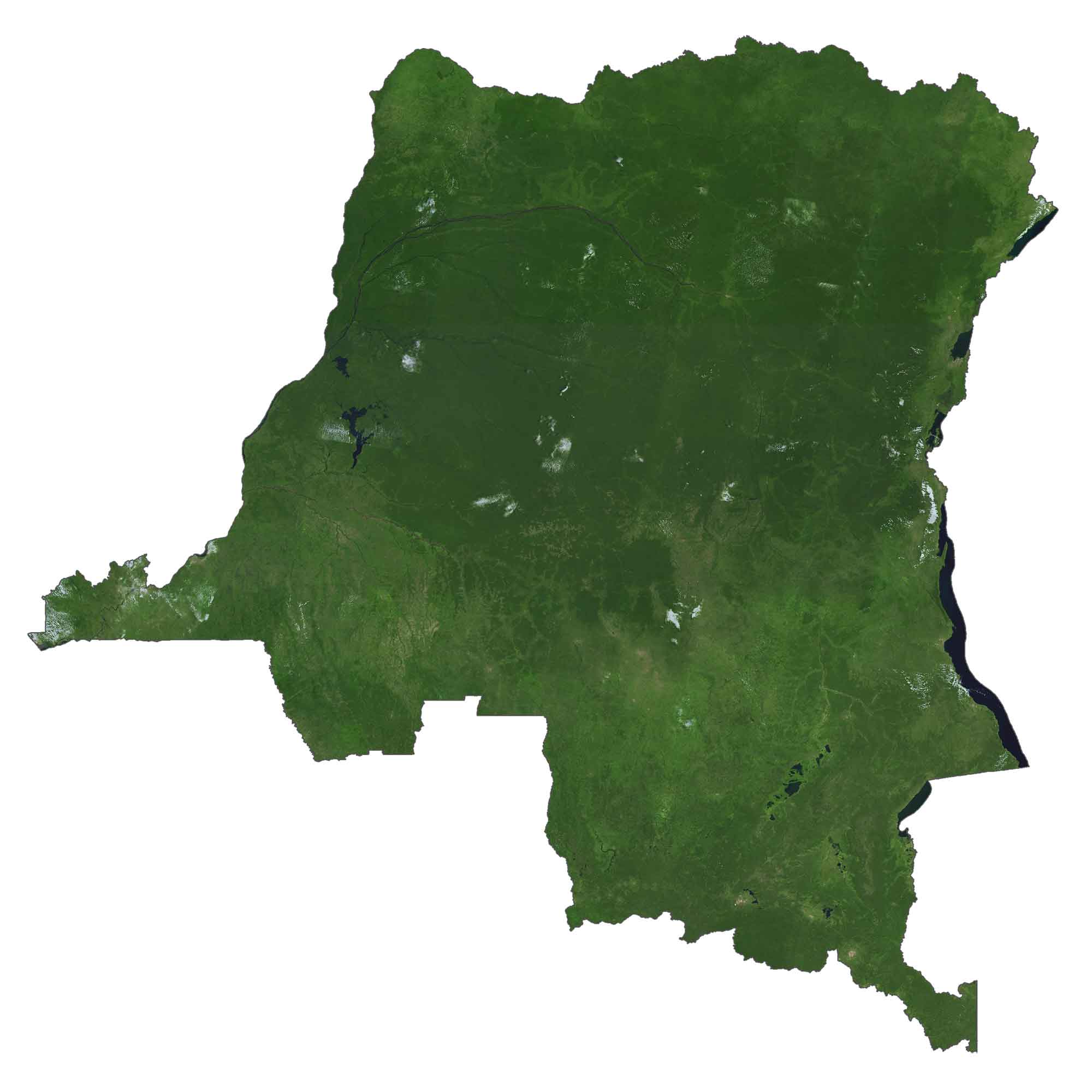 Democratic Republic of Congo Satellite Map