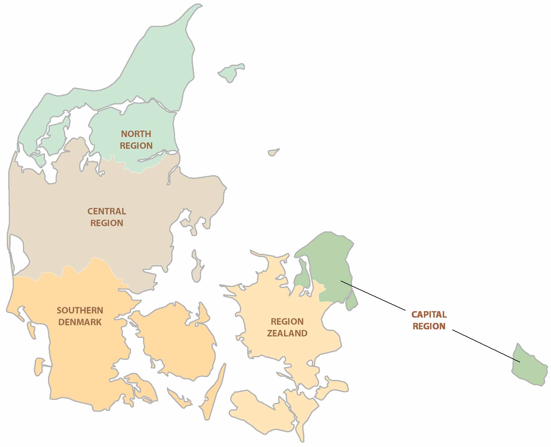 Denmark Regions Map