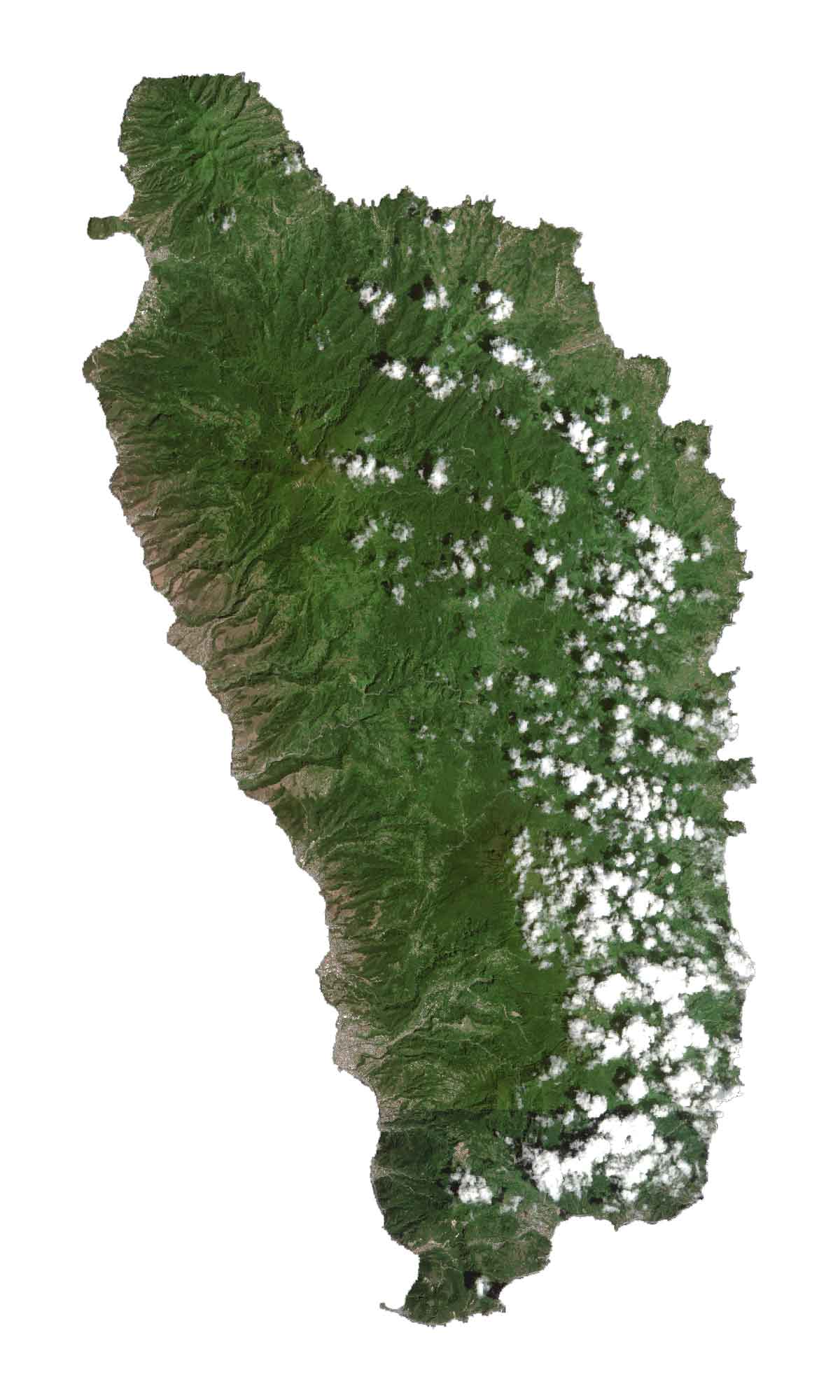 Dominica Satellite Map