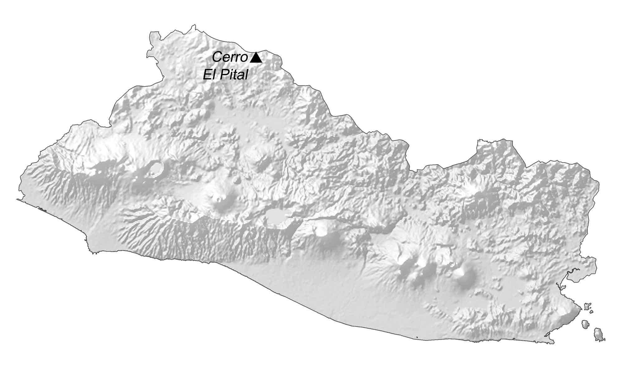 El Salvador Elevation Map