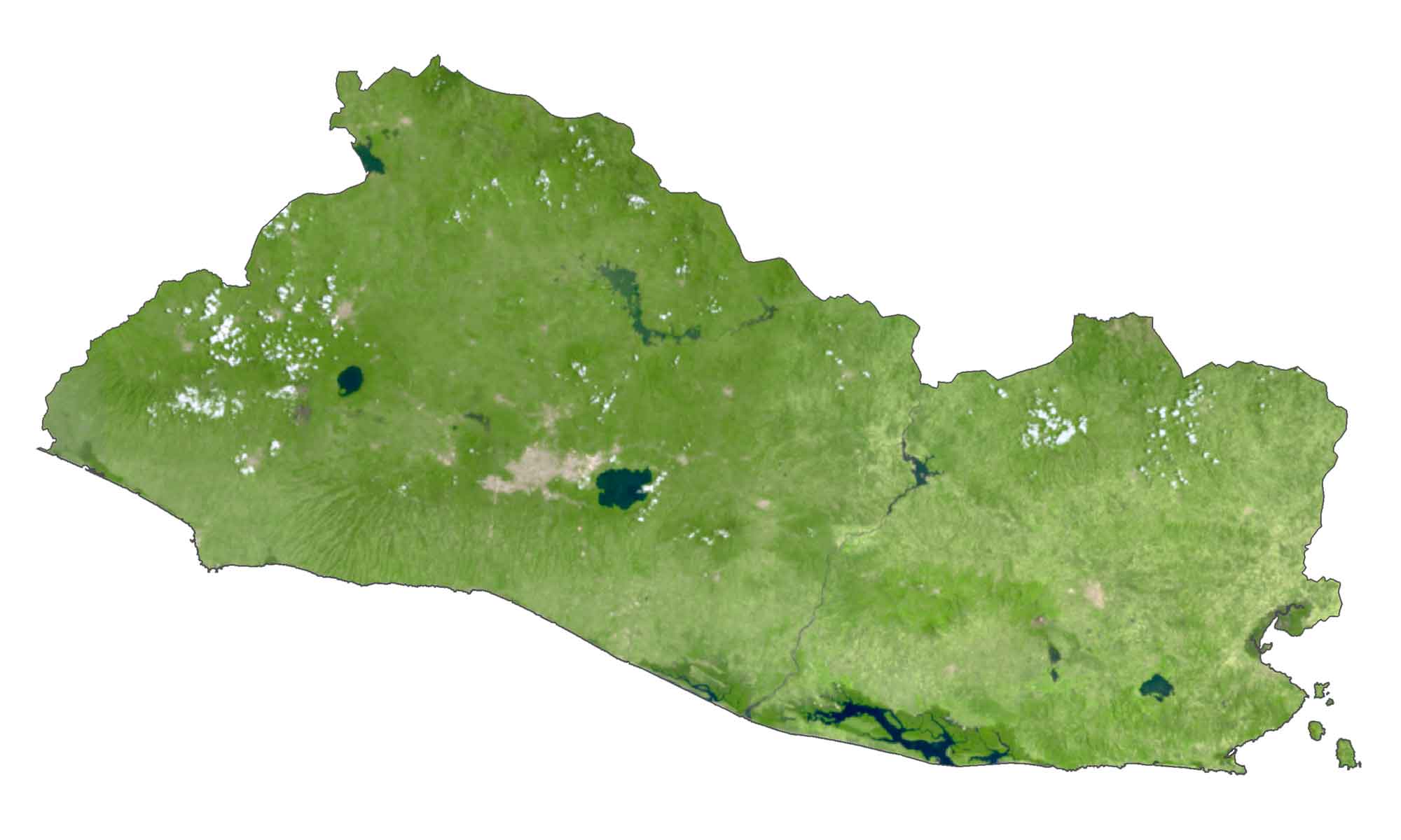 El Salvador Satellite Map