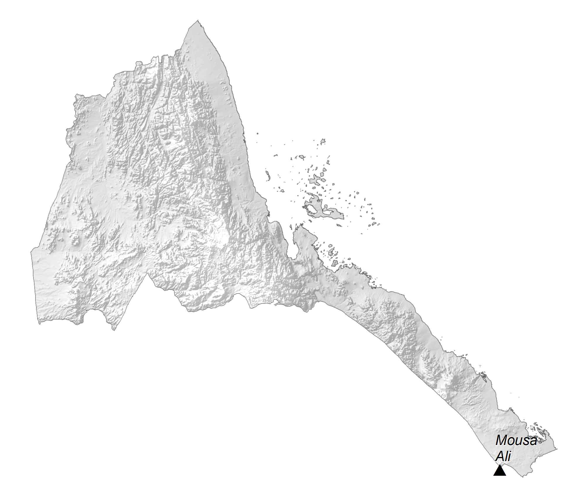 Eritrea Elevation Map