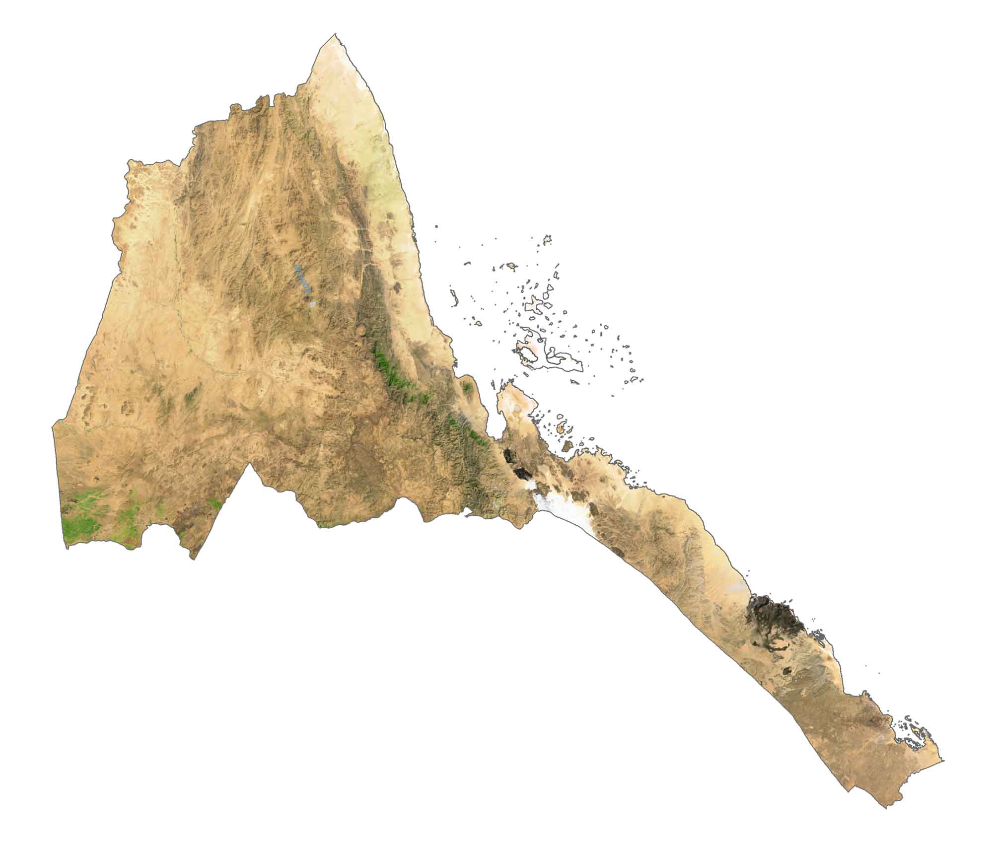 Eritrea Satellite Map