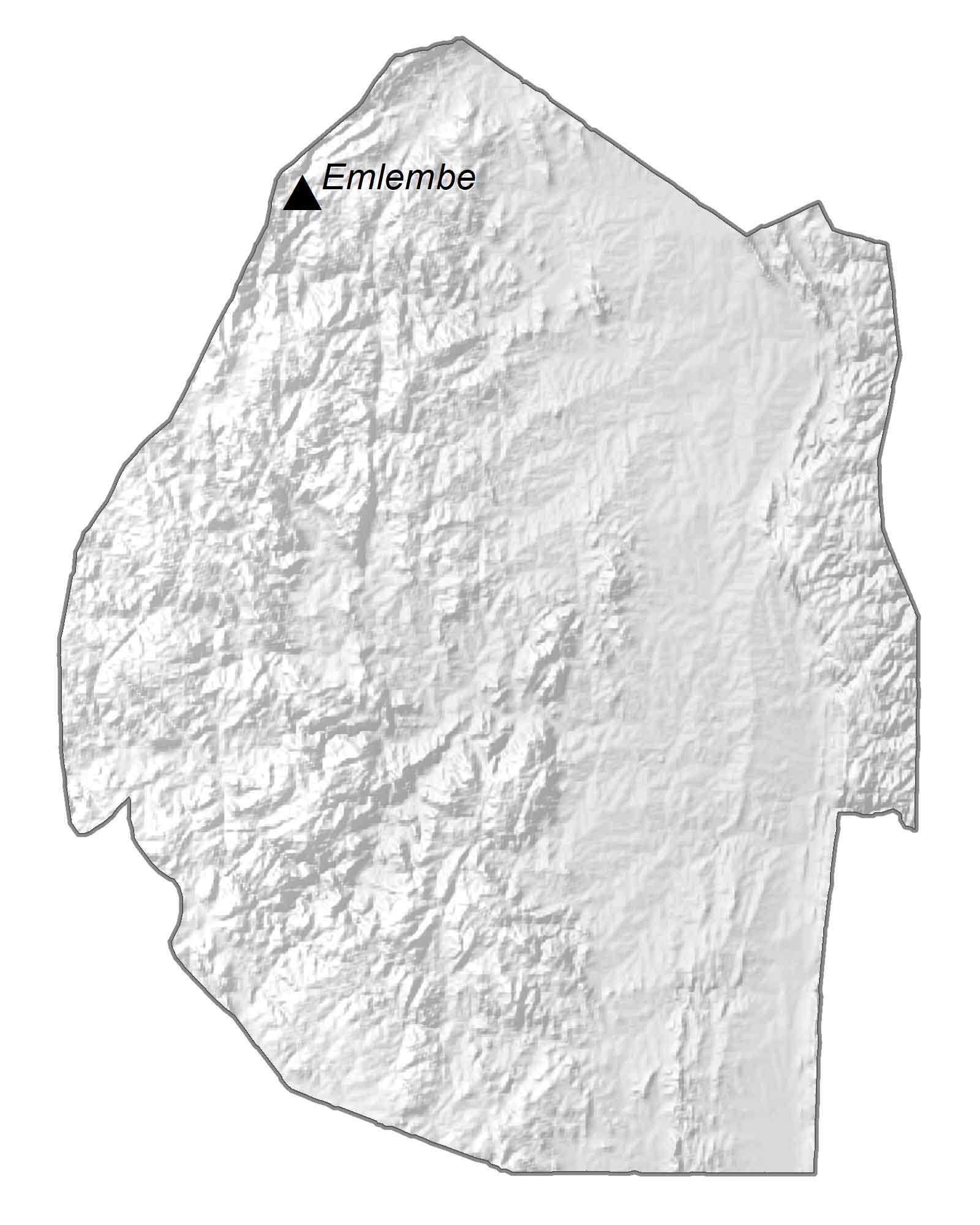 Eswatini Elevation Map