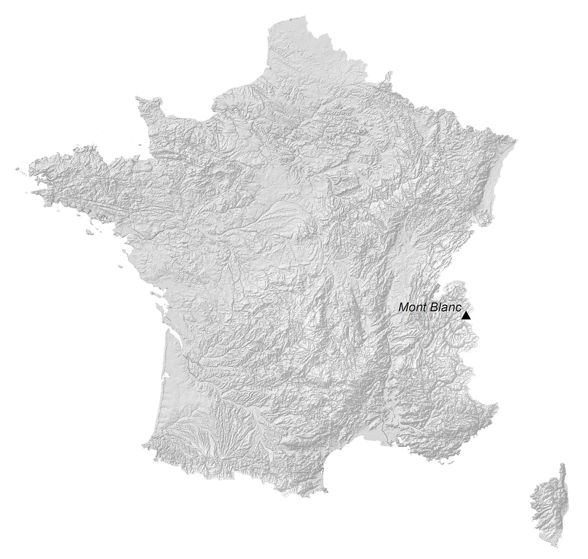 France Elevation Map