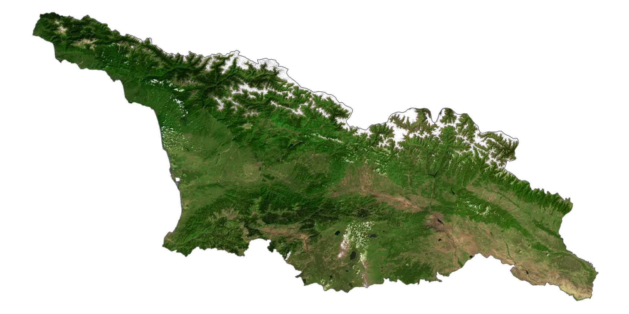 Georgia Satellite Map