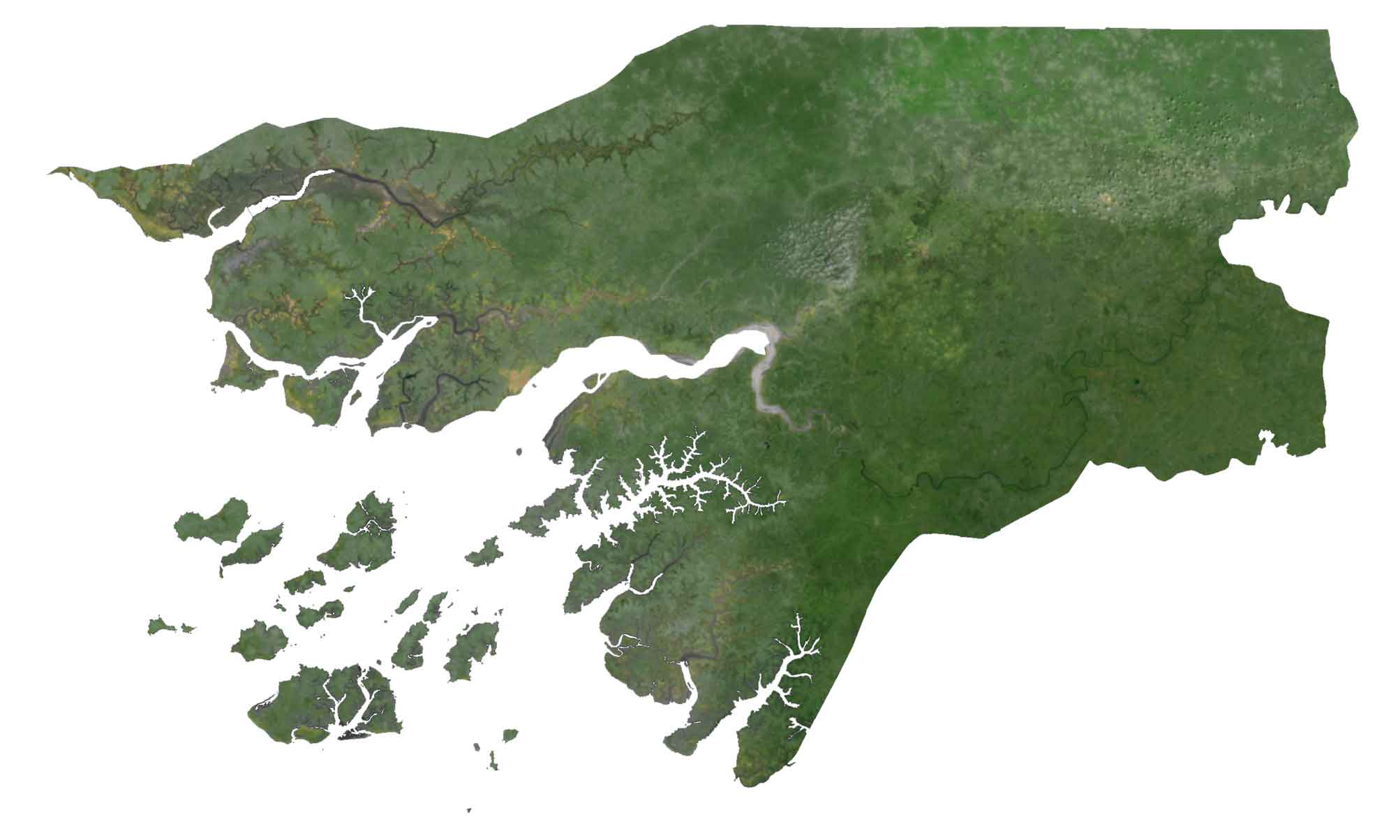 Guinea Bissau Satellite Map