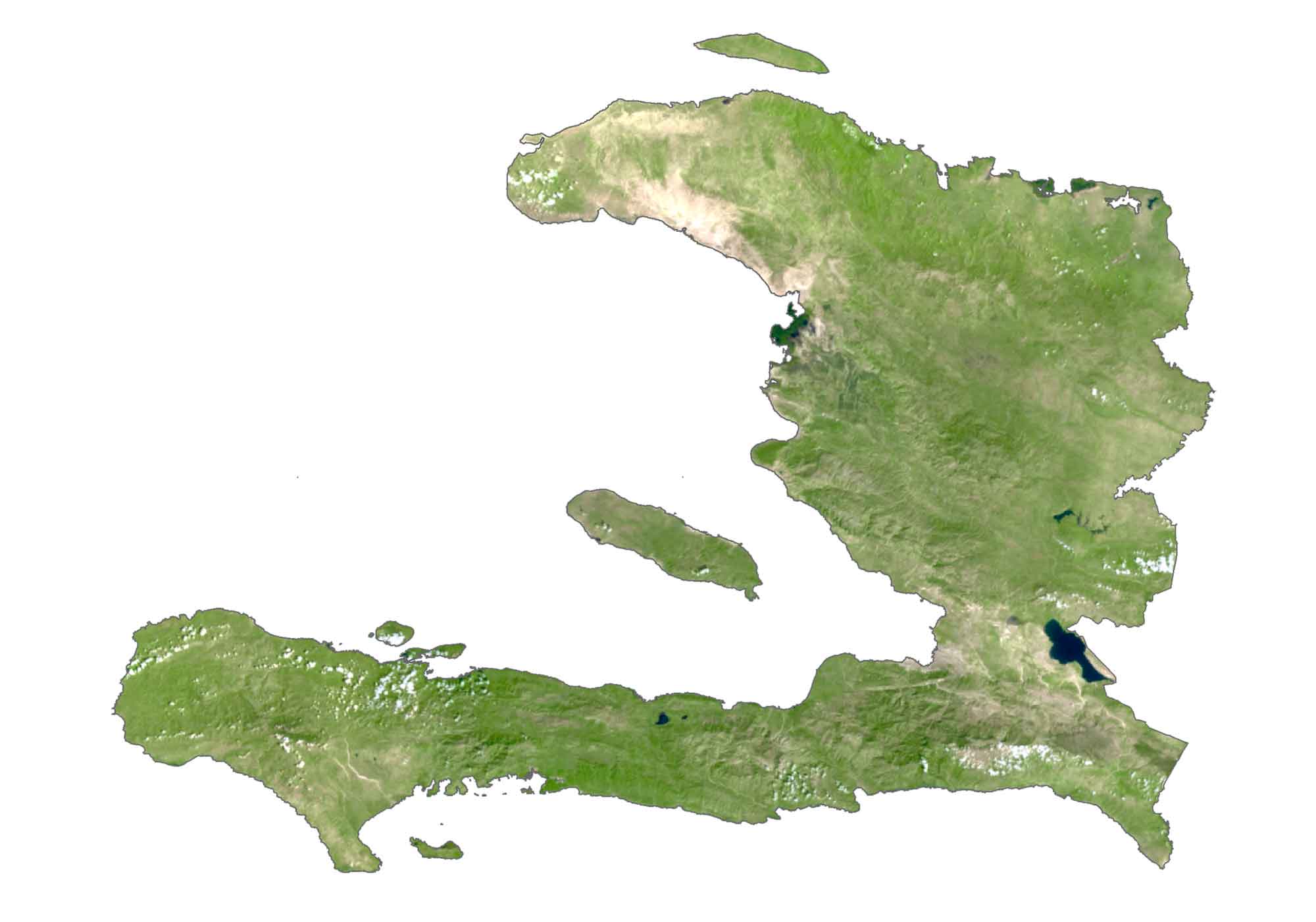 Haiti Satellite Map