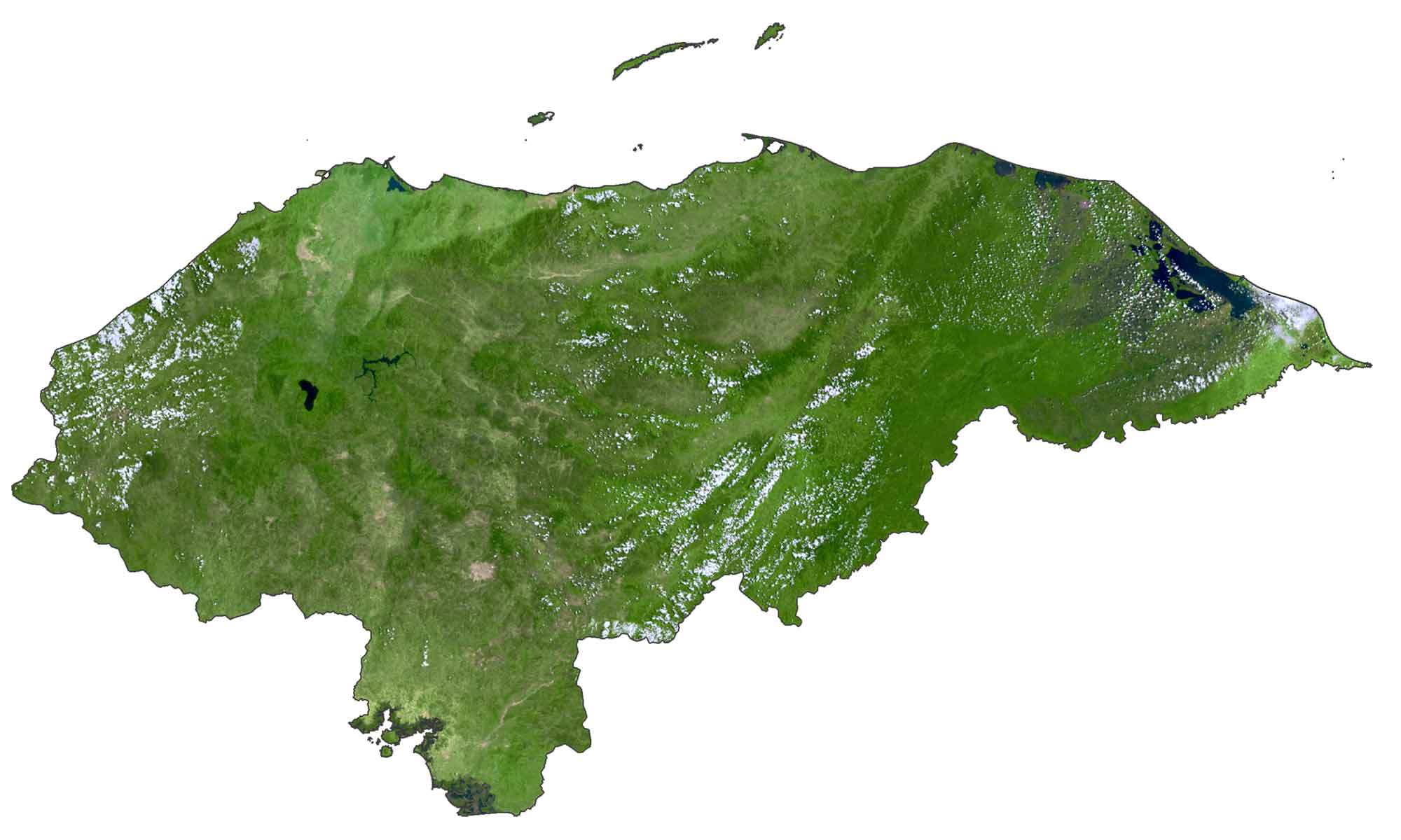 Honduras Satellite Map