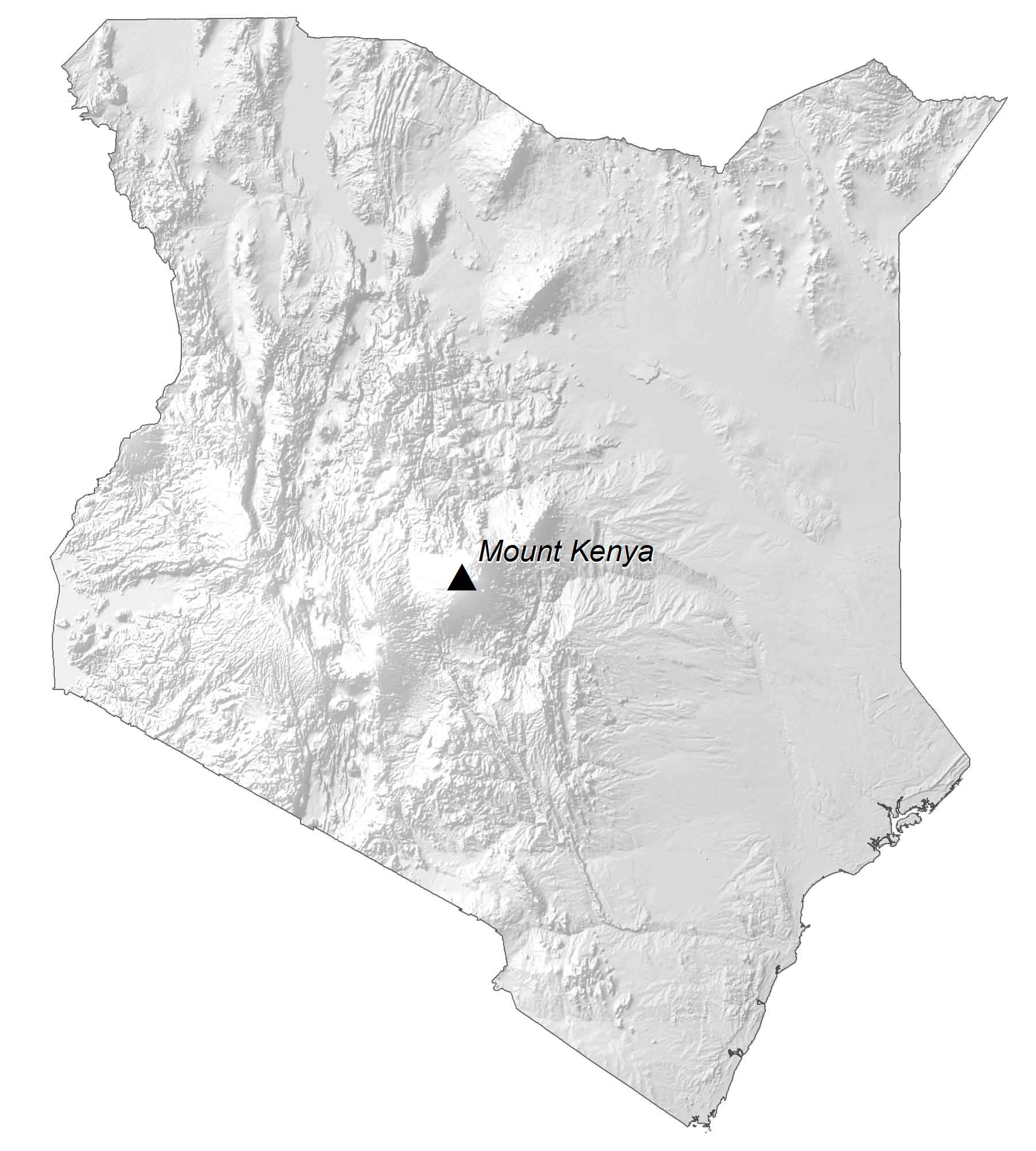 Kenya Elevation Map