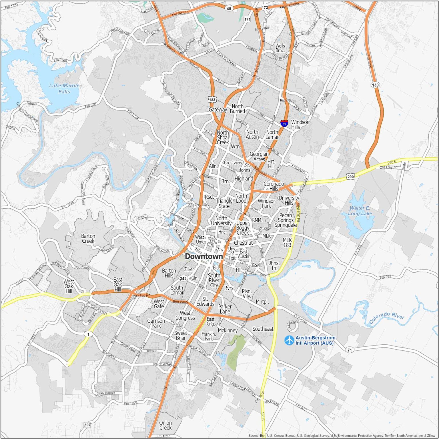 Austin Neighborhood Map